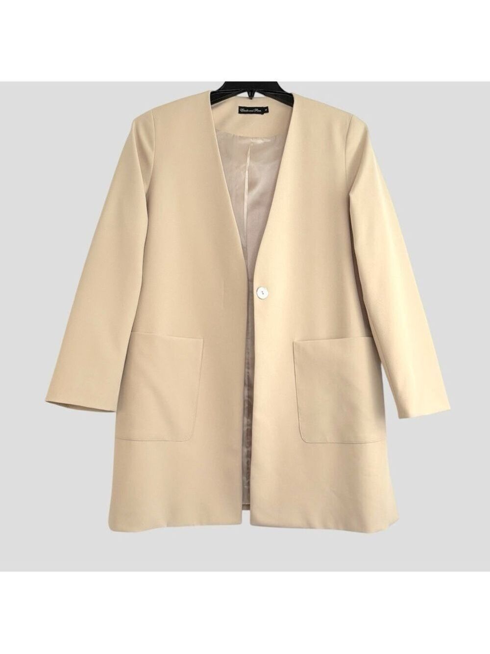 Estelle and Finn NY Women’s Size 10 Beige Blazer Quiet Luxury Scandi Minimalist - Picture 3 of 14